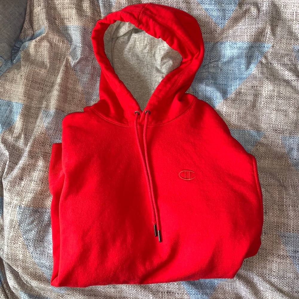 Vibrant red Champion hoodie!